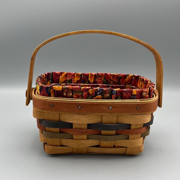 Longaberger Rectangular Basket With Handle Etsy