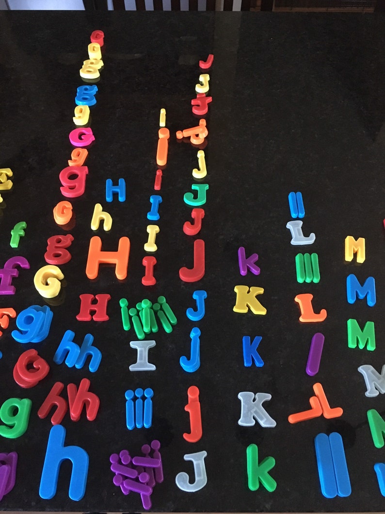 Magnetic abc letters alphabet numbers etsy