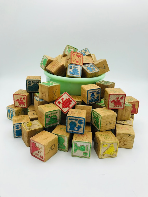 Vintage Sesame Street Alphabet Blocks