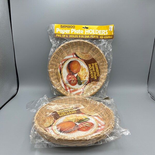 Bamboo Paper Plate Holder - Etsy