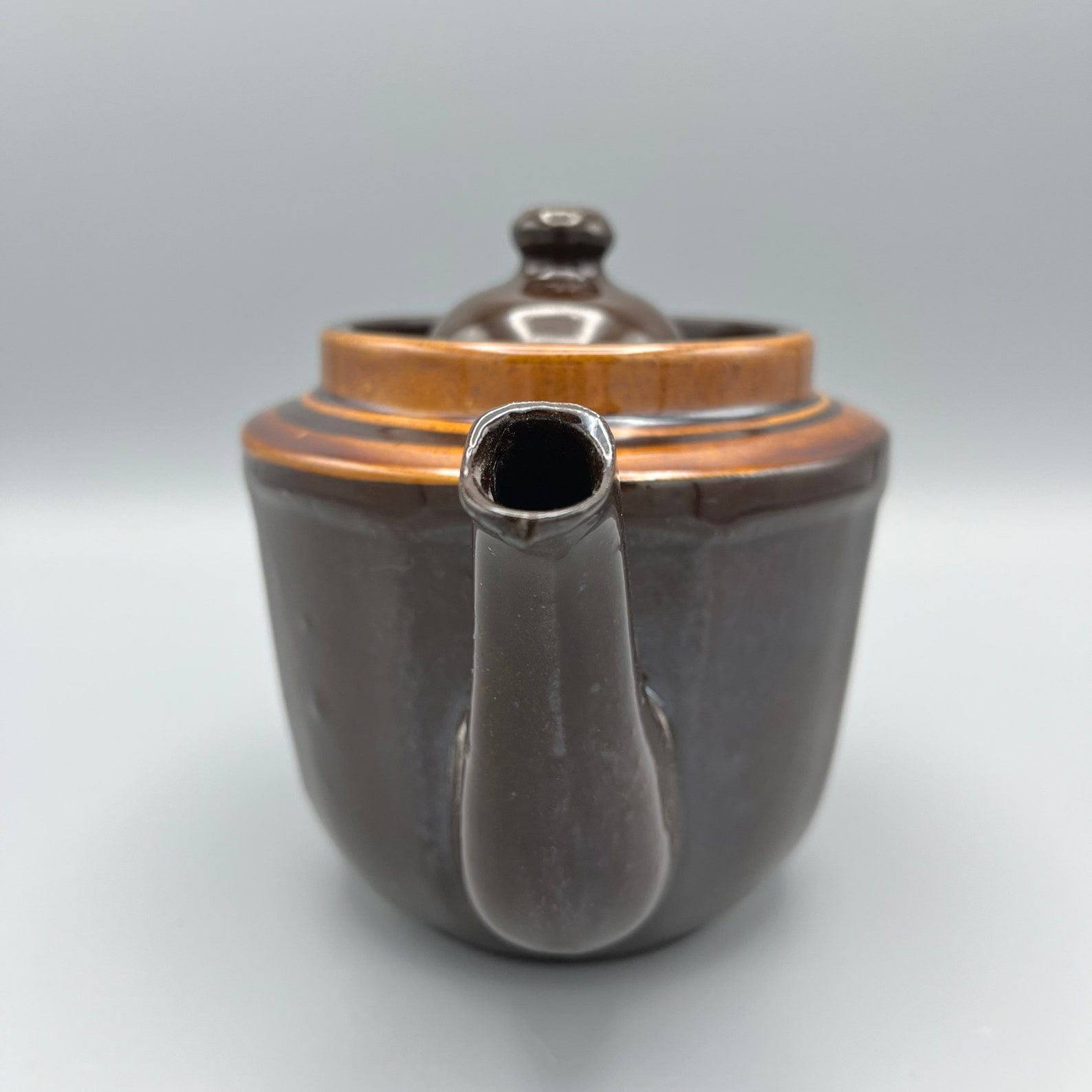 Brown Stoneware Single Serve Tea Pot Brown English Tea Pot Etsy