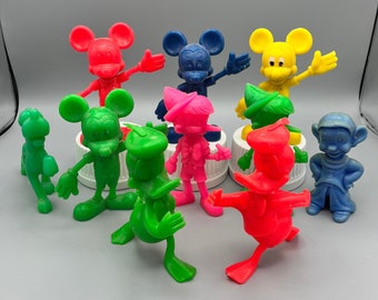 Vintage Walt Disney Productions Molded Plastic Character Figurines