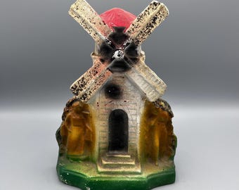 Vintage Chalkware Windmill Carnival Prize