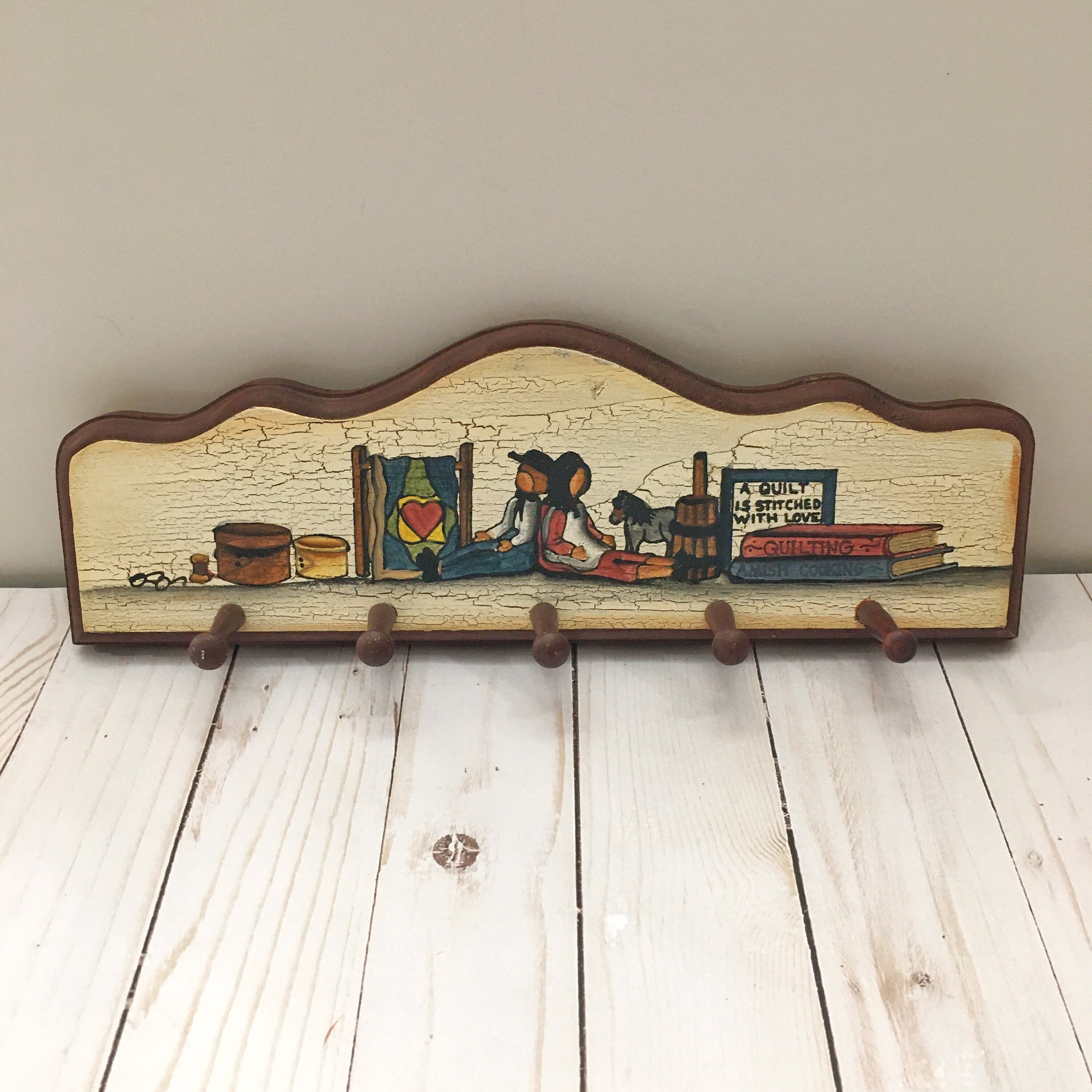 bnwebbers Wood Key Purse Hanger With Amish Design Etsy