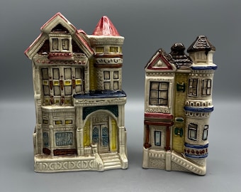 Takahasi Ceramic San Fransisco Row Houses Wall Pockets