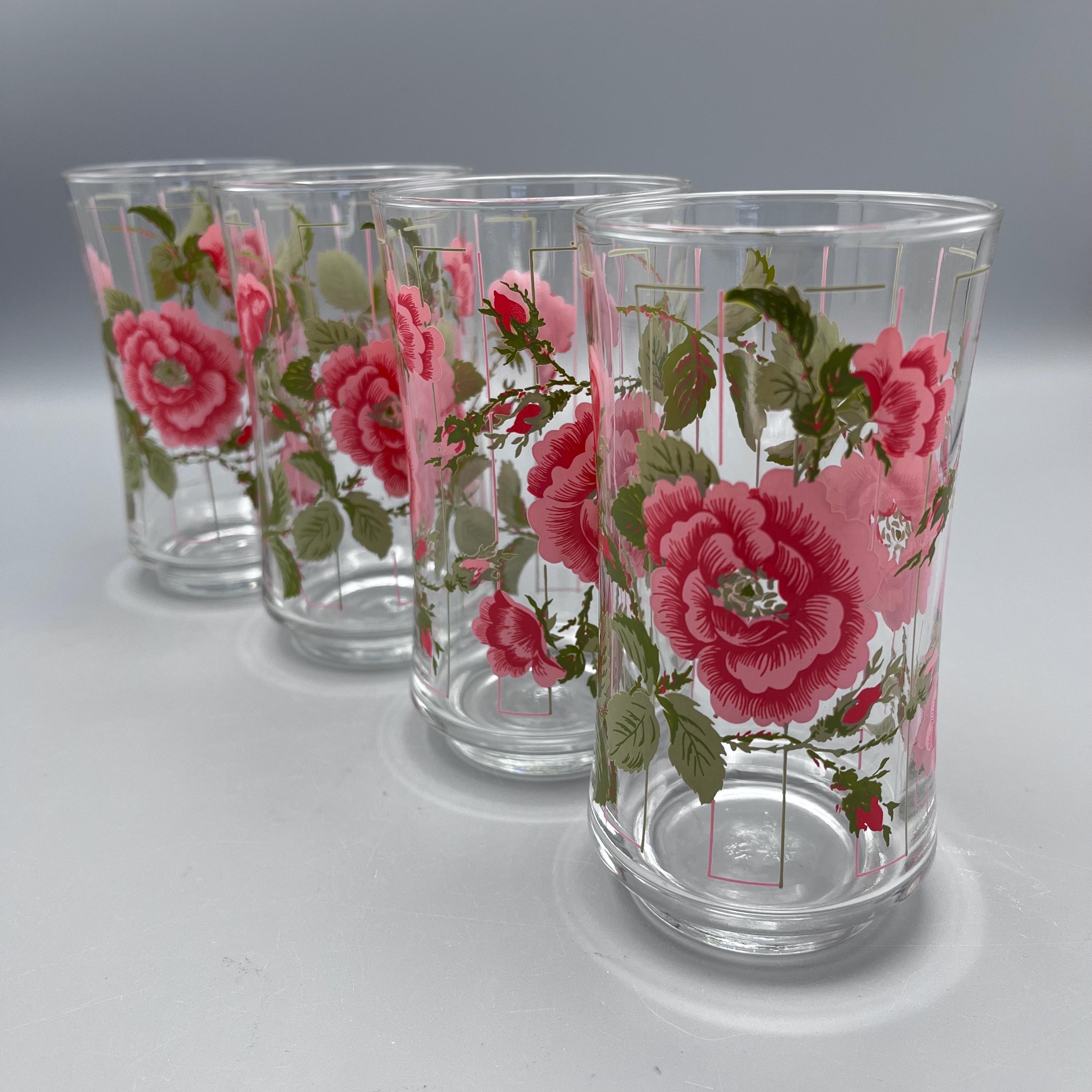Libbey Rose Glasses - Etsy