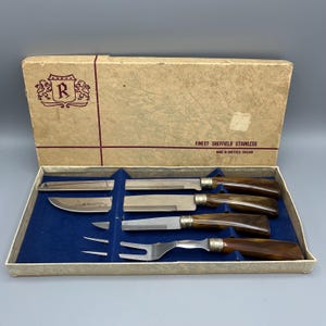 W Richardson Finest Sheffield Stainless Carving Set