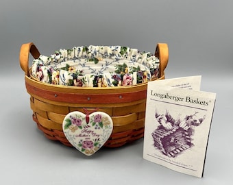 Longaberger Mother's Day Basket with Cloth and Plastic Liner