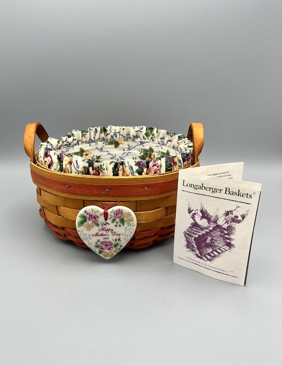 Longaberger Mother's Day Basket with Cloth and Plastic Liner
