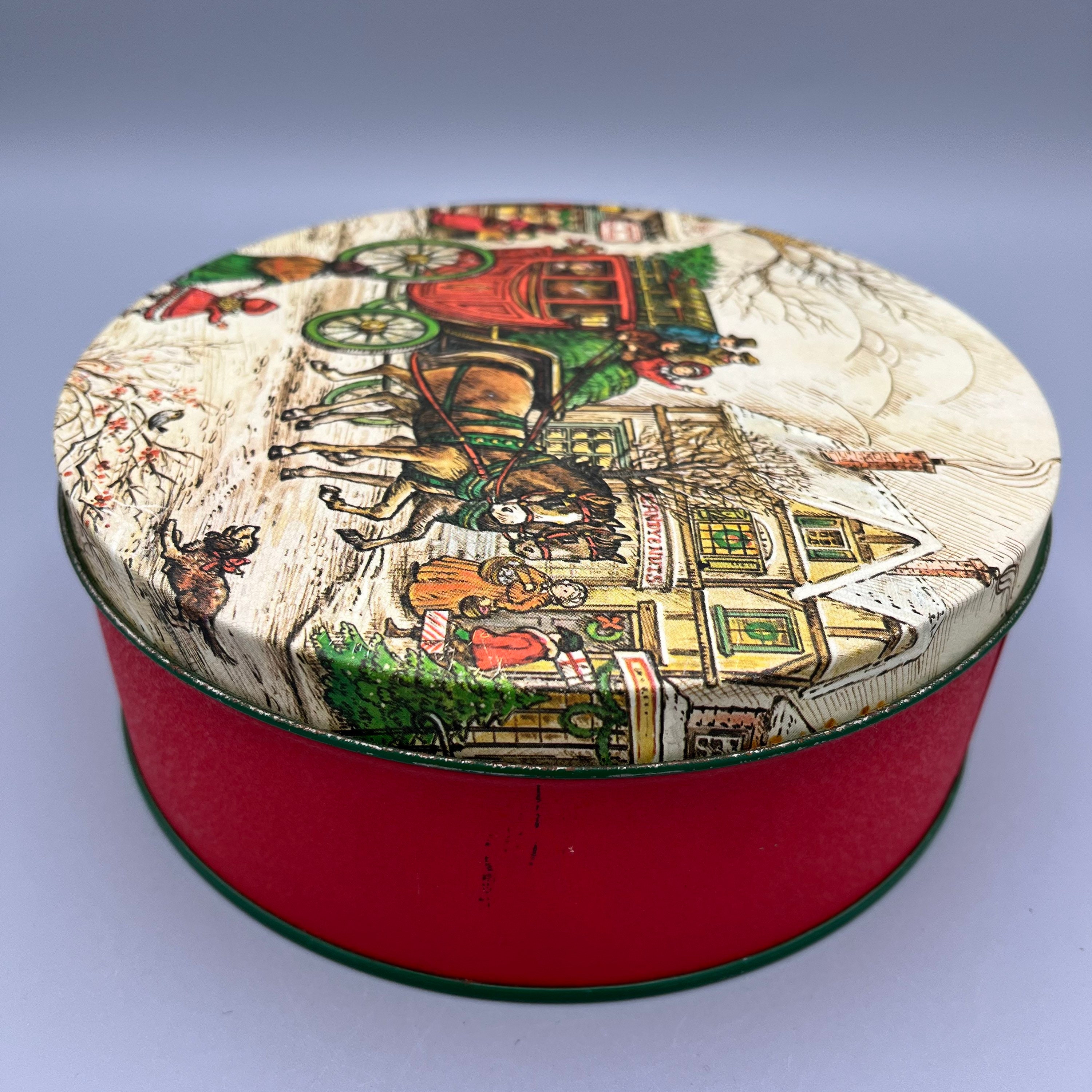 Potpourri Press Christmas Tin Stage Coach Christmas Tin Etsy