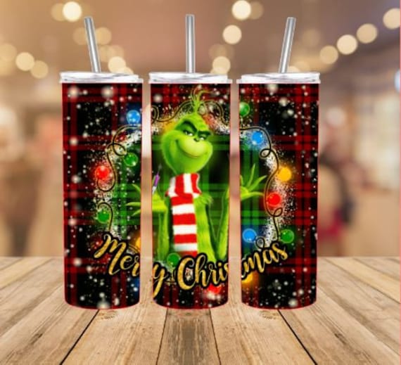 Buy Custom Tumbler With Lid and Straw the Grinch Christmas Green Online in  India 