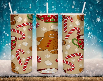 Gingerbread Man, Christmas Tumbler, Christmas Tumbler Cup, Gingerbread, Holiday Tumbler, Christmas gift