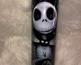 Jack Skellington tumbler, nightmare tumbler, nightmare before Christmas tumbler, 20oz straight tumbler