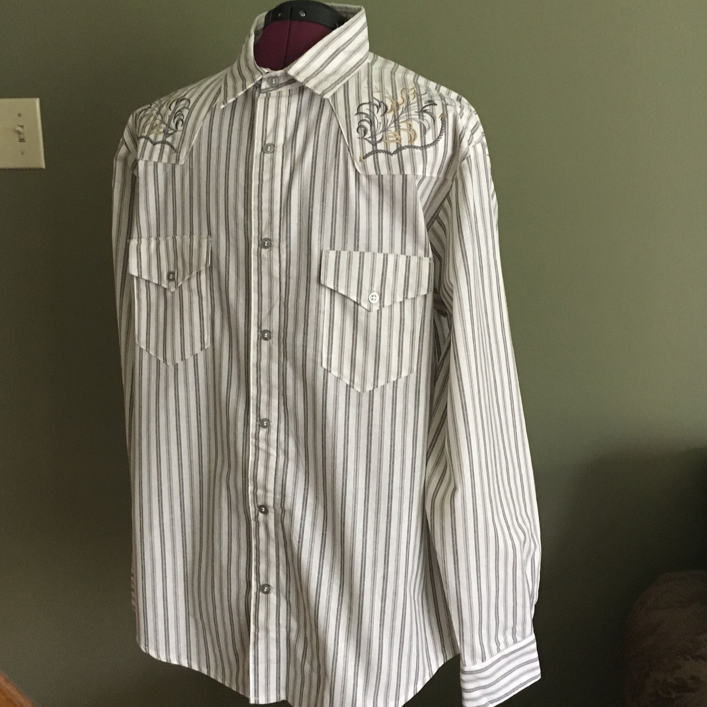 Embroidered Mens Western Shirt Mens 