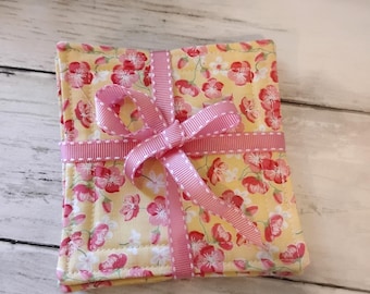 Stoff Untersetzer | Becher Teppiche | Vierteiliges Untersetzer-Set | Muttertagsgeschenk