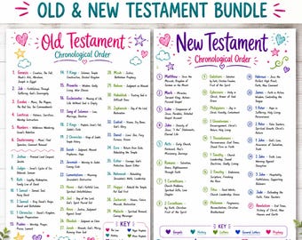 Paquete imprimible de la Biblia en orden cronológico / Guía de estudio del Antiguo y Nuevo Testamento (PDF)