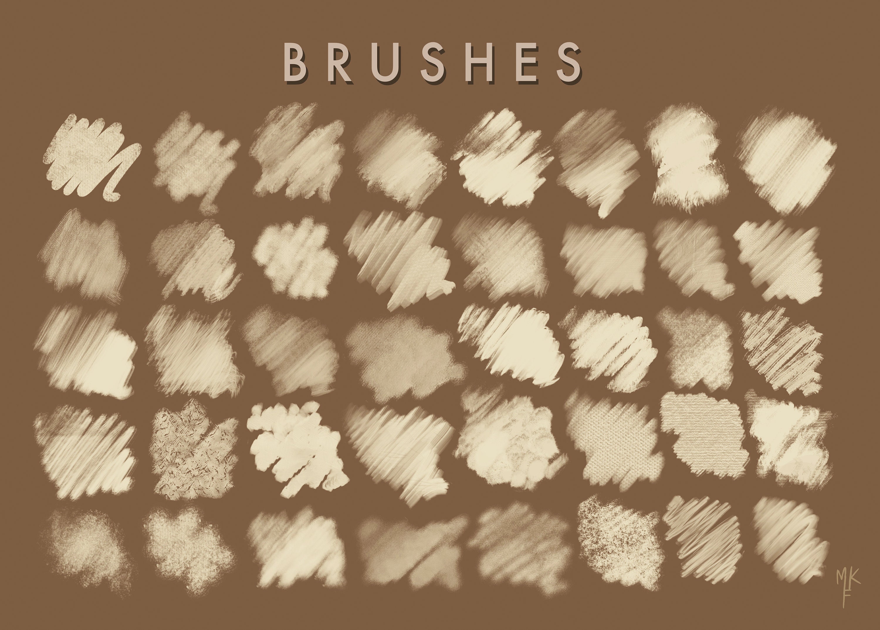 Oil Painting Set! 50+ Procreate Brushes & Textured Images! - Etsy