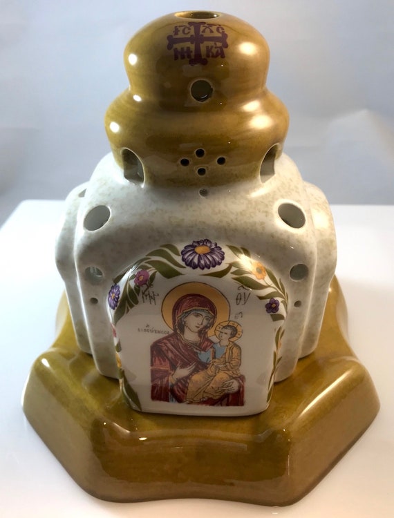 Vigil Lamp Ceramic Candle Holder Etsy