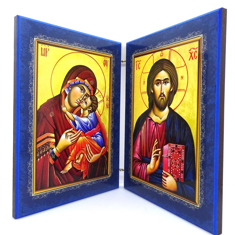 Jesus Diptych Icon - Etsy