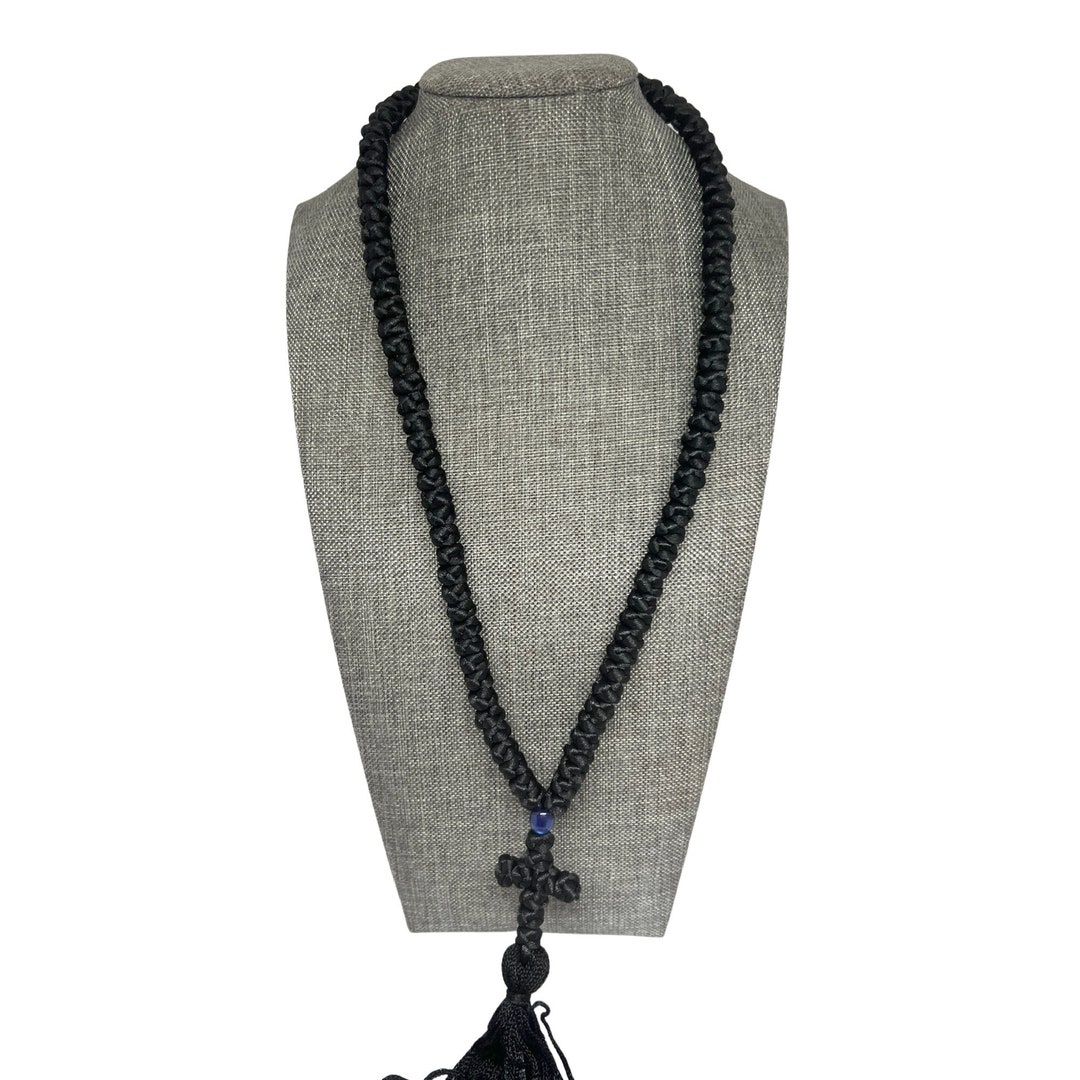 Handmade Black Prayer Rope: Orthodox Christian Knotted Cross - Etsy