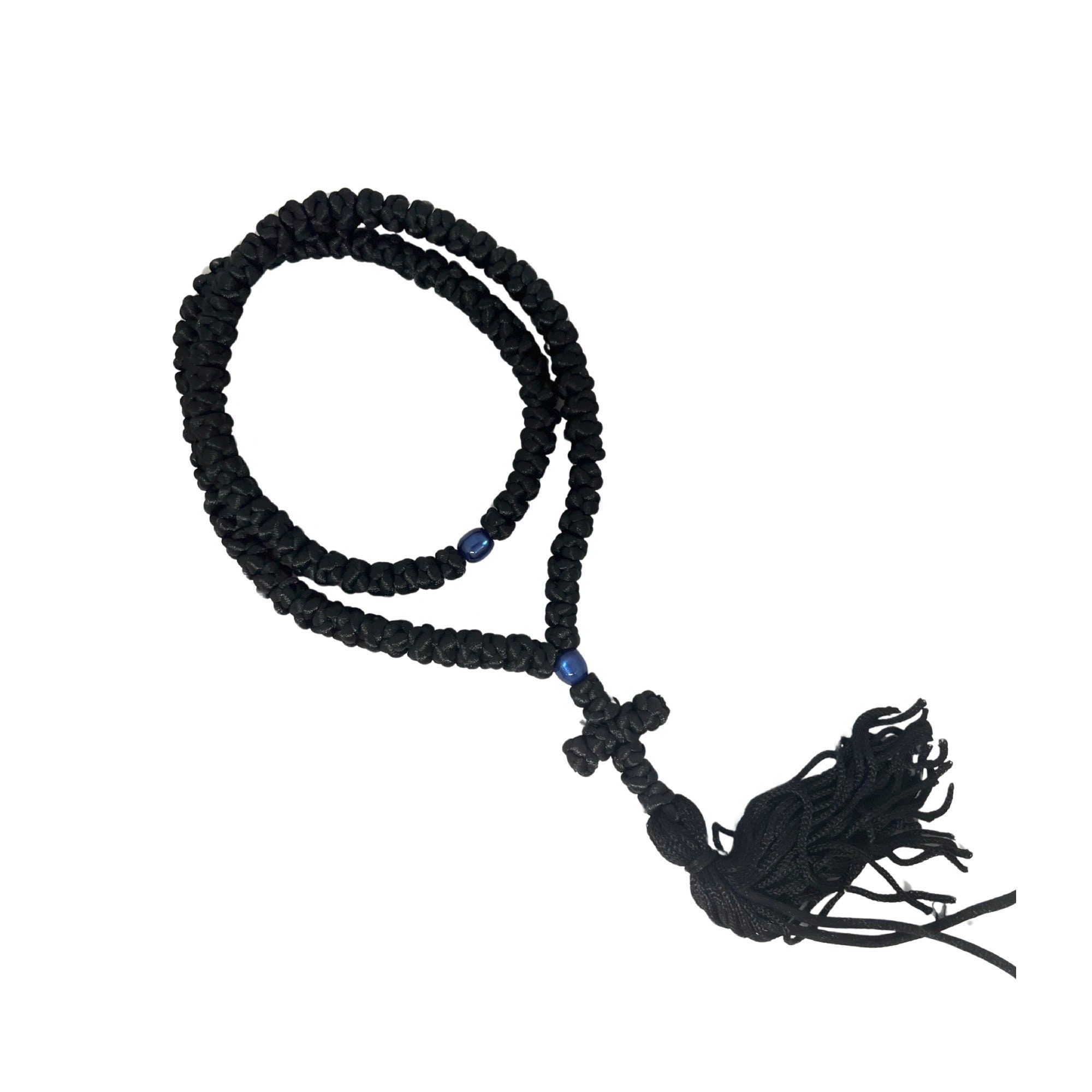 Handmade Black Prayer Rope: Orthodox Christian Knotted Cross - Etsy