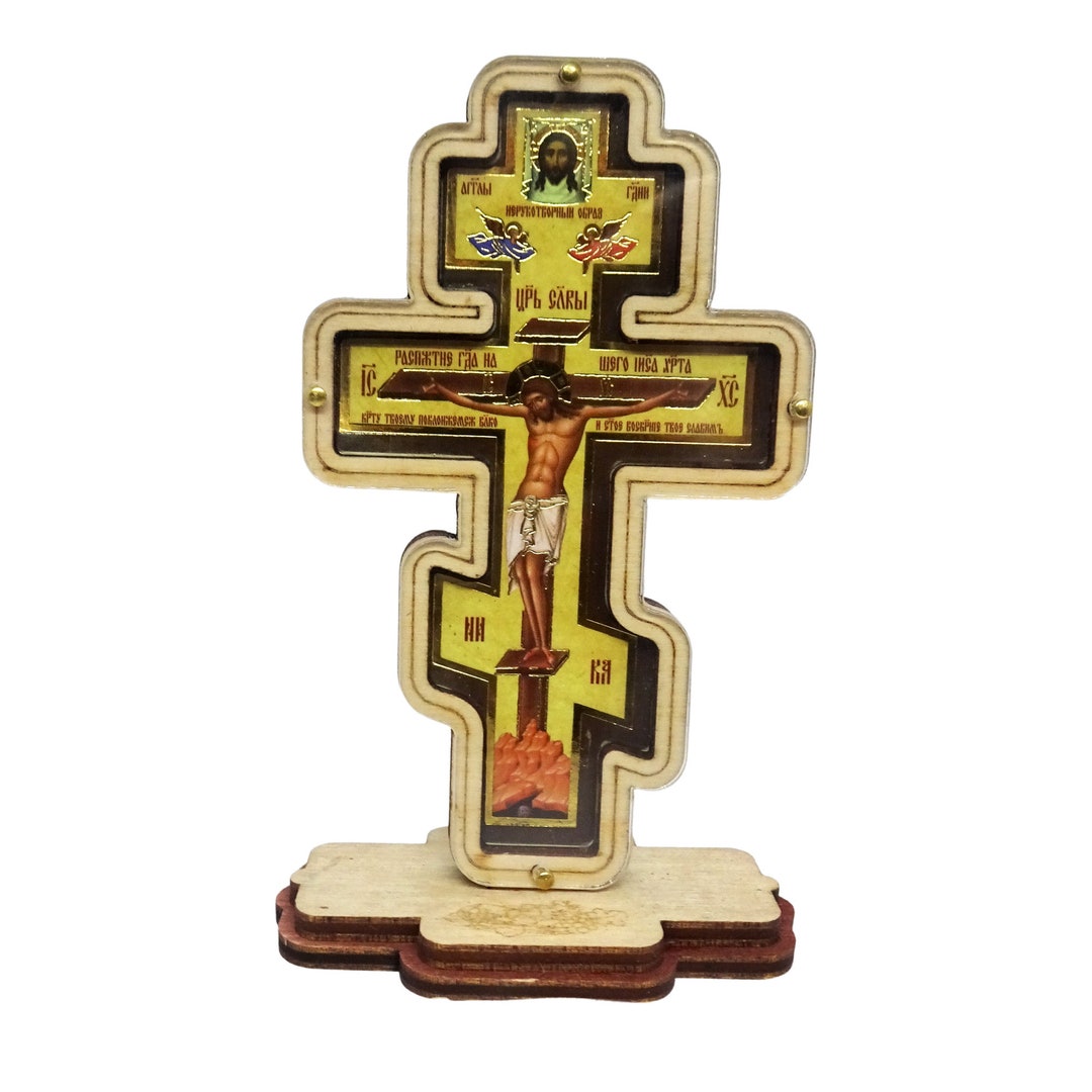 Croce in legno Ulivo e Cristo in Resina Argentata