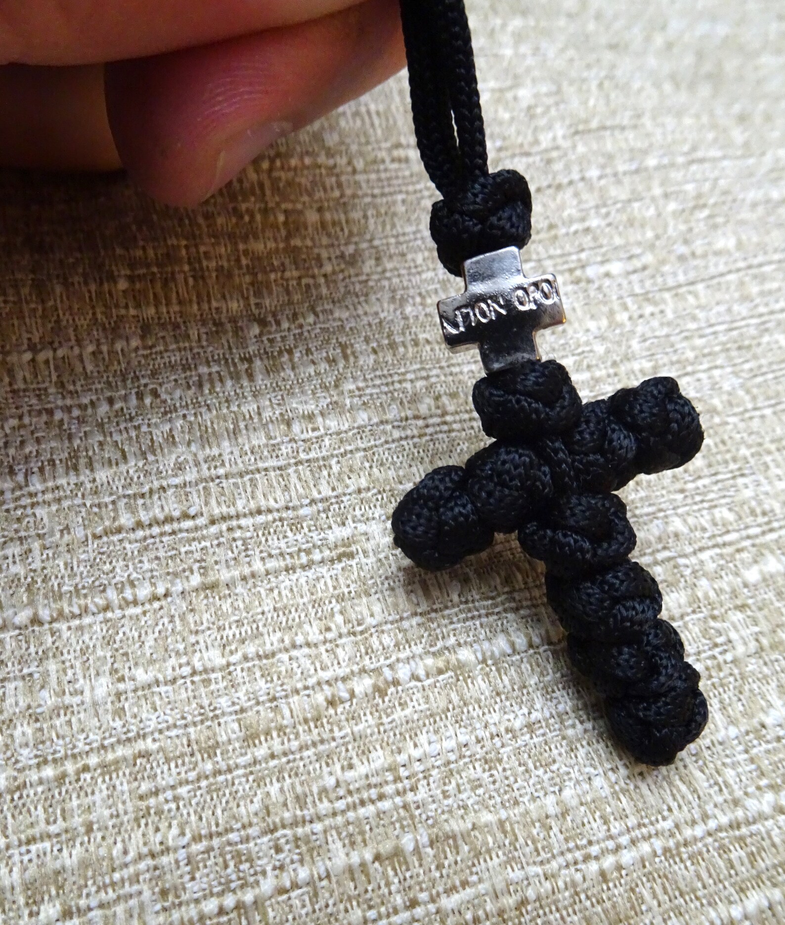 Knotted Cross Pendant Orthodox Cord Necklace - Etsy