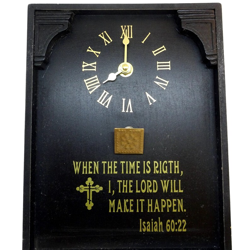 Wall and Table Clock With Bible Verses Christian Home Décor Etsy