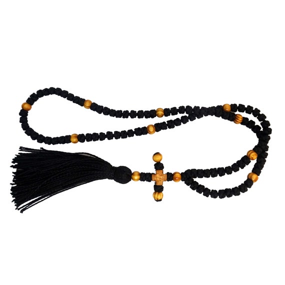 Orthodox Prayer Rope 100 Knots and Olive Wood Beads, Large