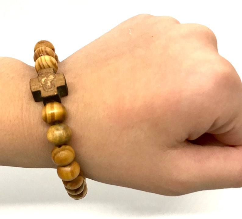 Orthodox Prayer Bracelet Made of Olive Wood Beads Etsy