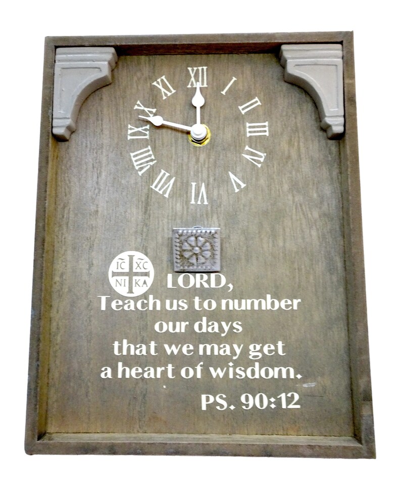 Wall and Table Clock With Bible Verses Christian Home Décor Etsy