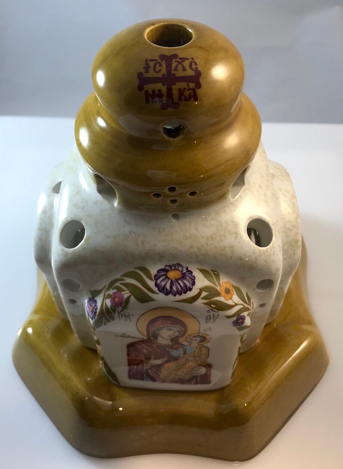 Vigil Lamp Ceramic Candle Holder Etsy