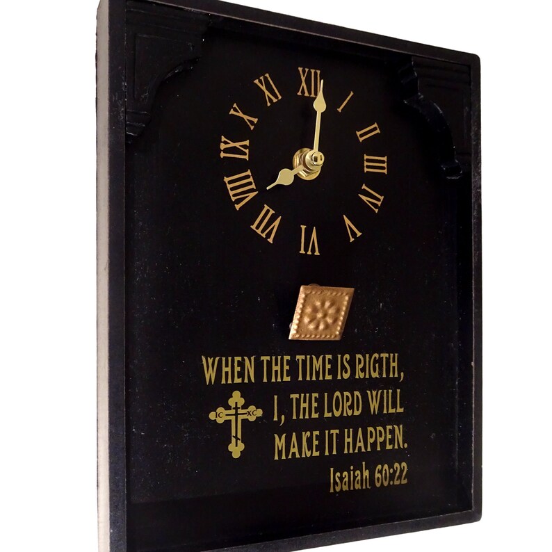 Wall and Table Clock With Bible Verses Christian Home Décor Etsy