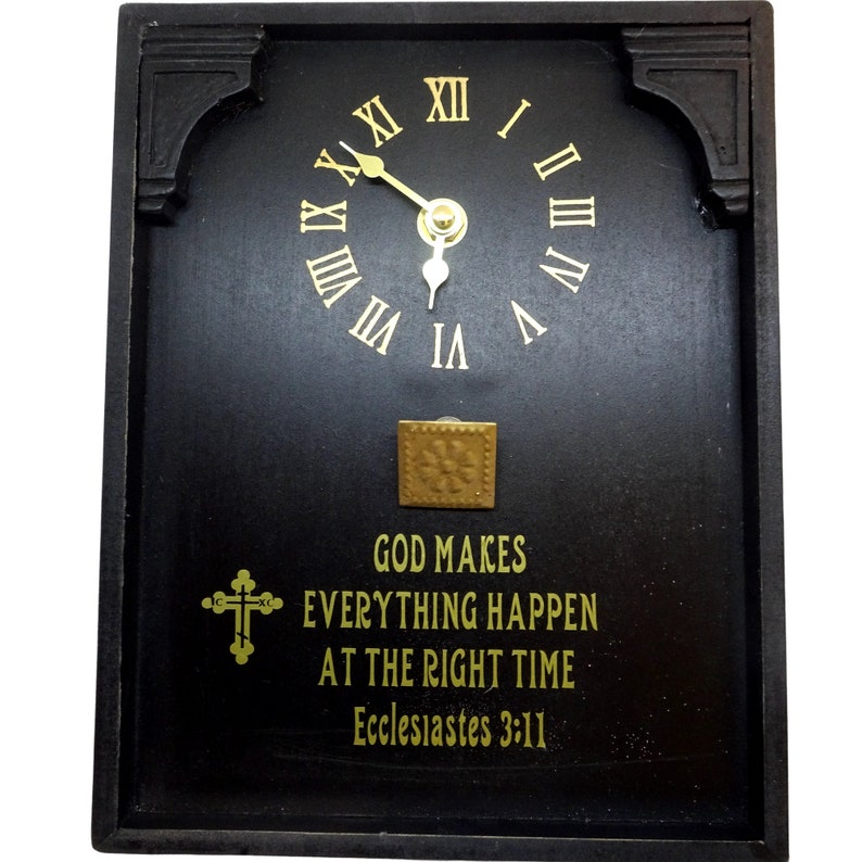 Wall and Table Clock With Bible Verses Christian Home Décor Etsy