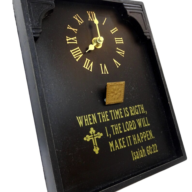Wall and Table Clock With Bible Verses Christian Home Décor Etsy