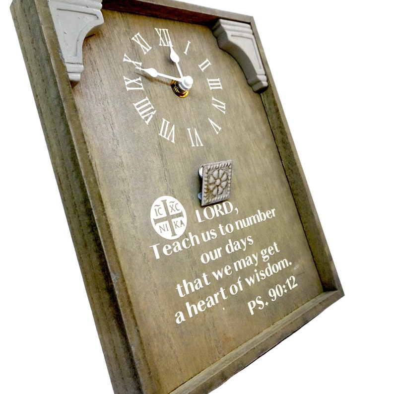 Wall and Table Clock With Bible Verses Christian Home Décor Etsy