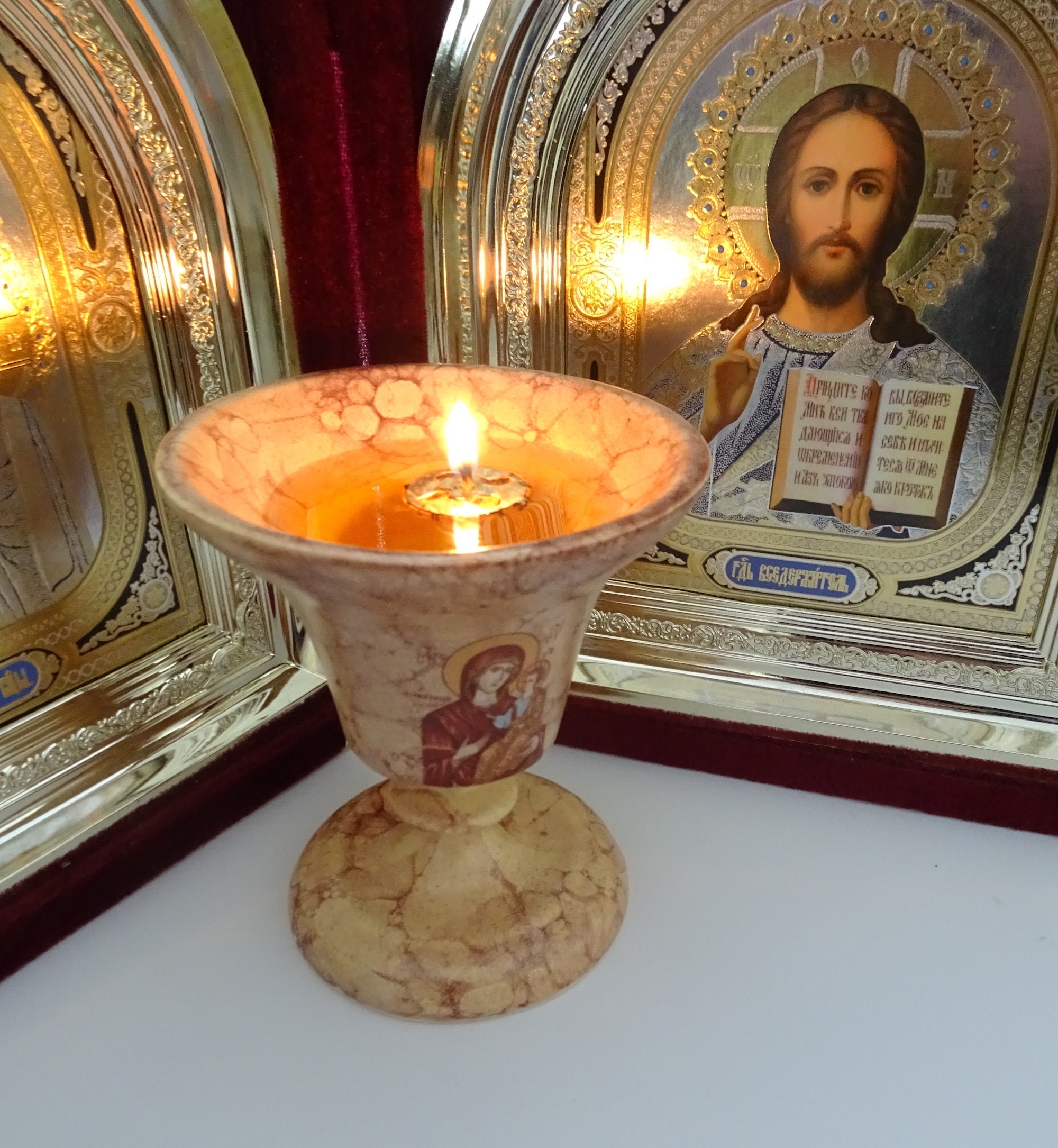 Long Burning Wicks for Orthodox Vigil Lamps, Small Wicks With Cork