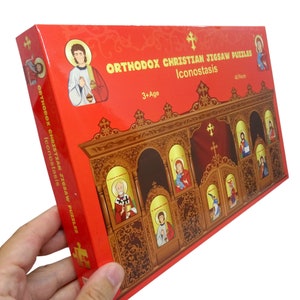 Large Orthodox Children Jigsaw Puzzle, Family Puzzle Game, Orthodox Icon Puzzle, Christian Puzzle, Cardboard Puzzle, Kids Religious Games