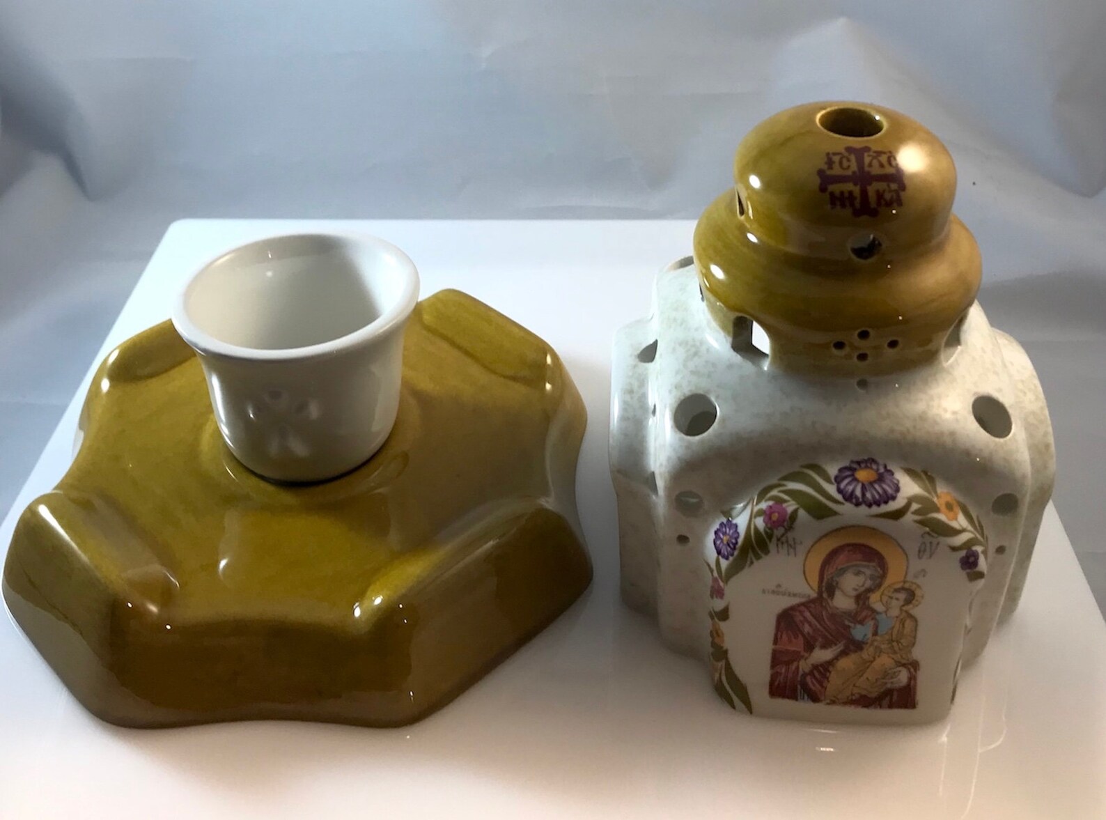 Vigil Lamp Ceramic Candle Holder Etsy