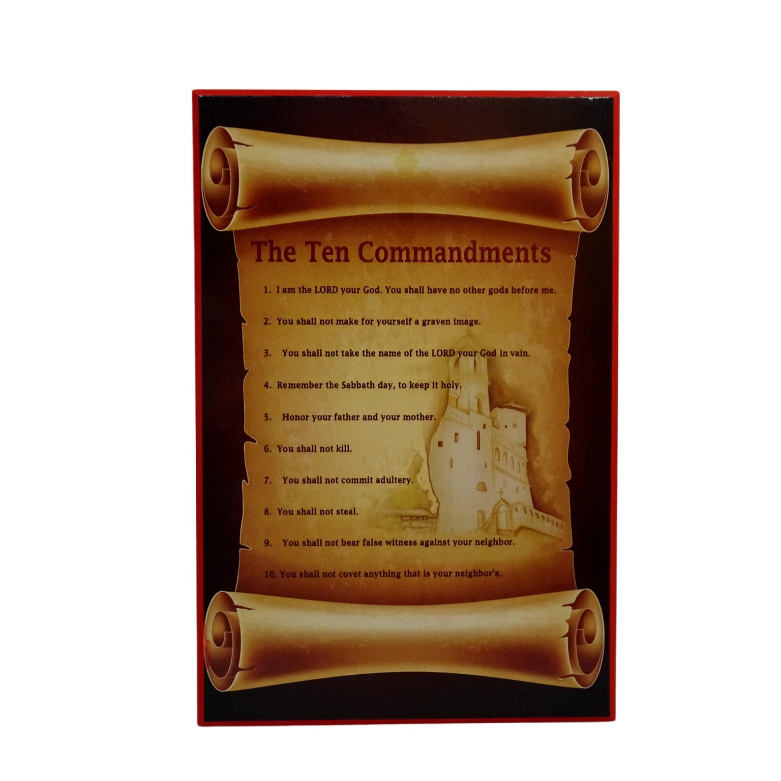 The Ten Commandments Home Interior Wood Wall Plaque Christian Etsy