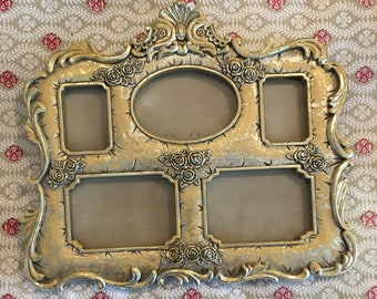 Vintage Golden Distressed Photo Frame