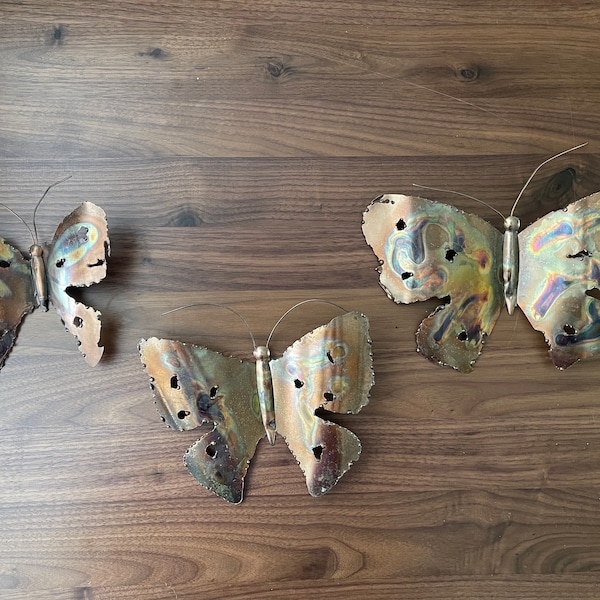 Vintage Metal Mariposas Set de 3
