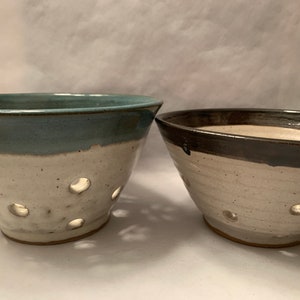 Handmade Pottery Ceramic Berry Bowls/Colanders