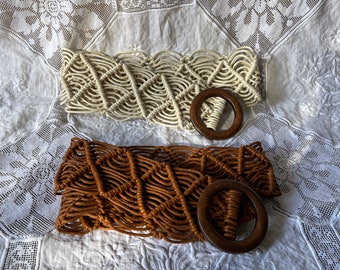 Vintage Style Macrame Dress Ties/Belts
