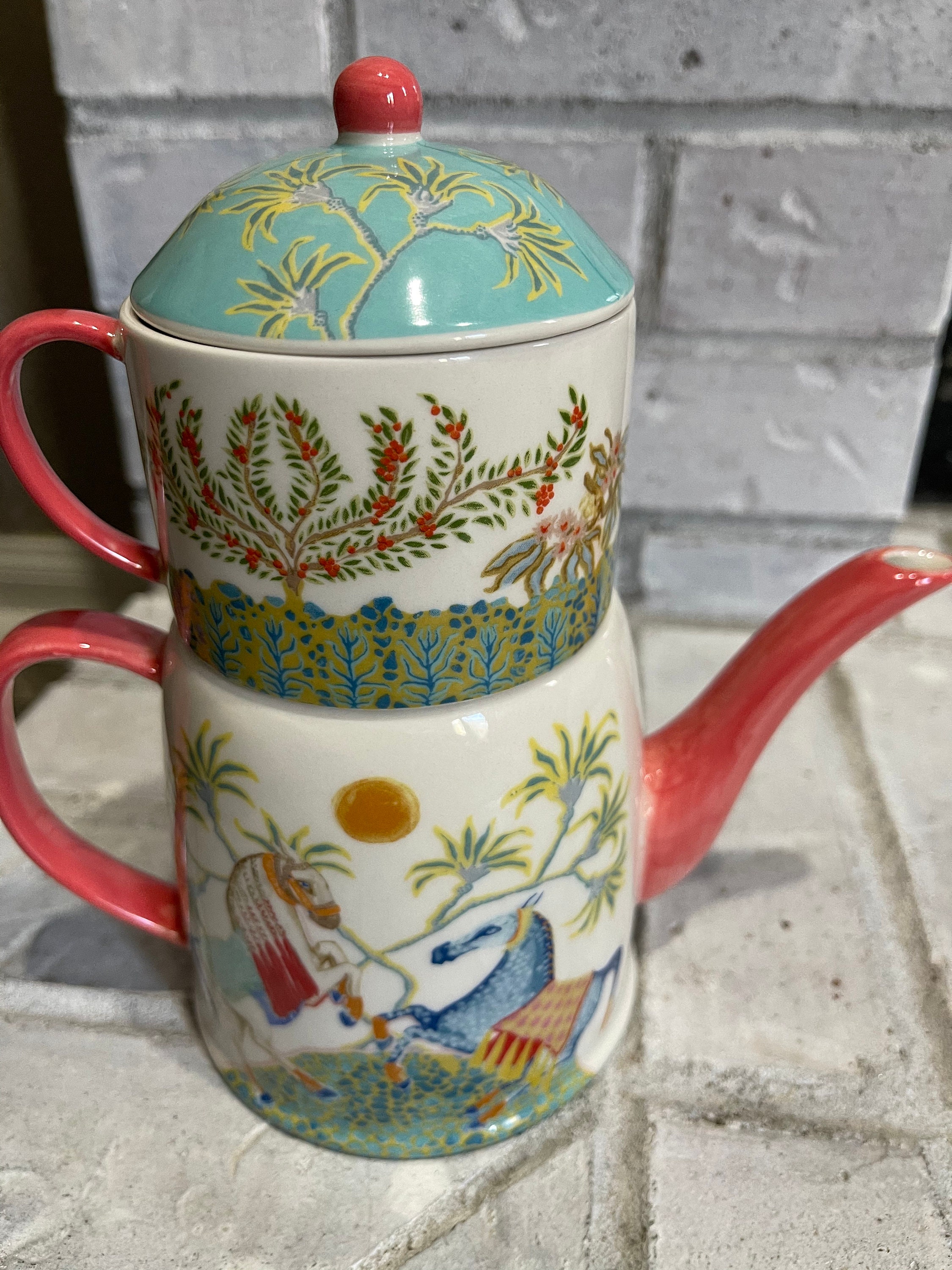 Anthropologie Tea for One Teapot and Teacup Set Etsy UK