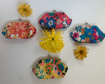 Cute 60’s Flower Child Coin Purse