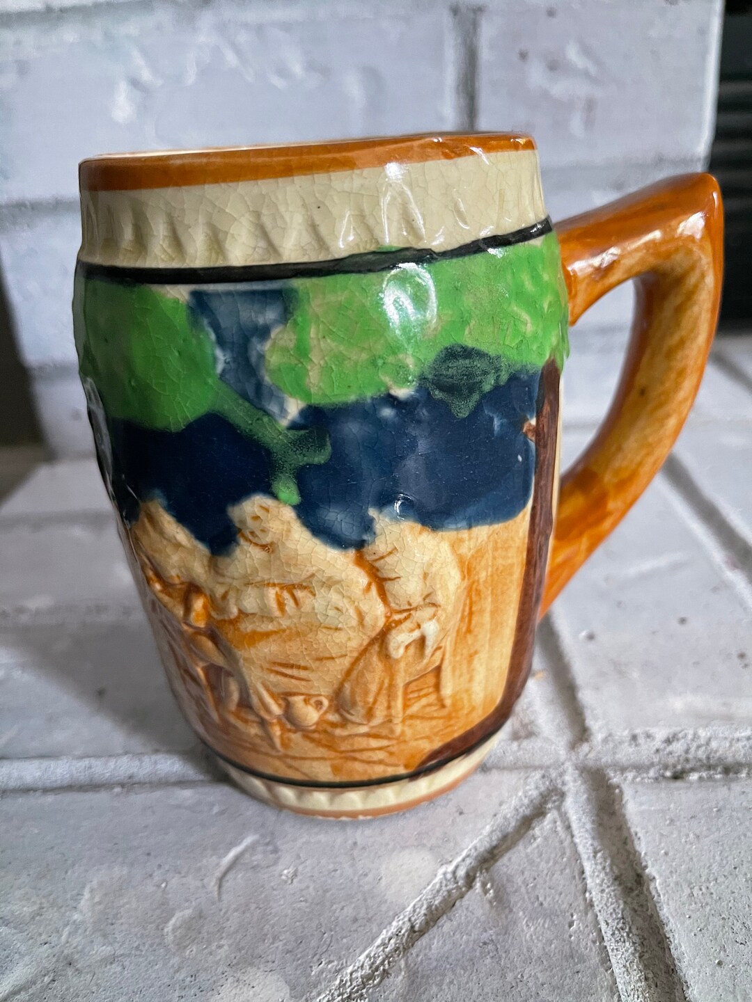 Antique Beer Stein Mug Made in Japan Etsy