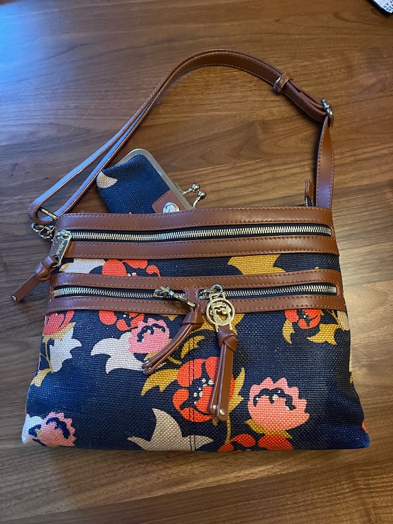 Spartina 449 Linen and Leather Purse and Coin Purs