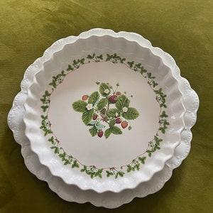 1980 Portmeirion Strawberry Quiche Pie Flan Plate
