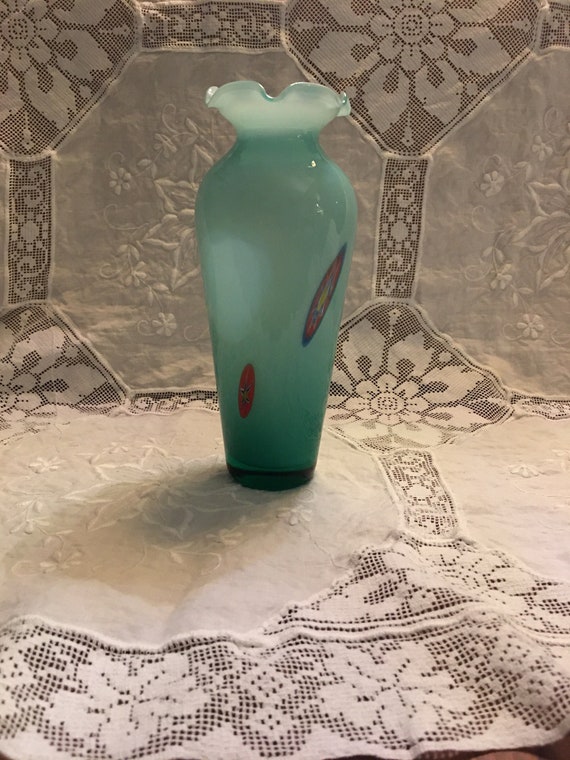 ミルフィオリ ムラーノ島の伝統ガラス そのままお飾り、花瓶にも